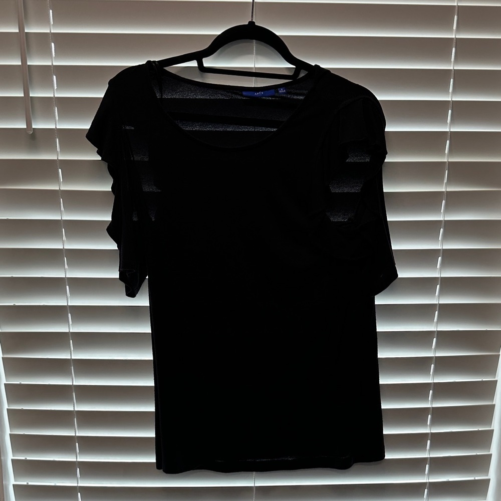 Apt. 9 Elegant Black Short Sleeve Tee